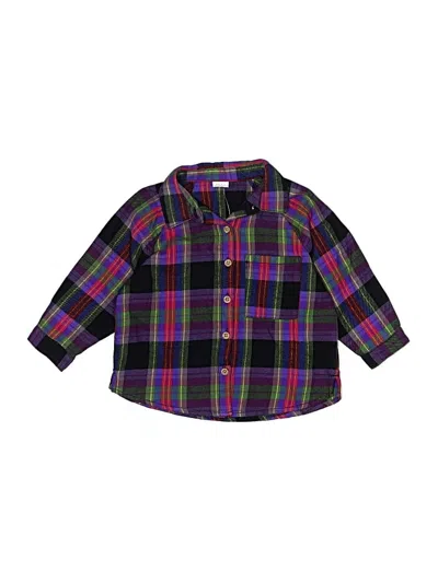 Pre-owned Next Kids' Long Sleeve Button Down Shirt In Purple