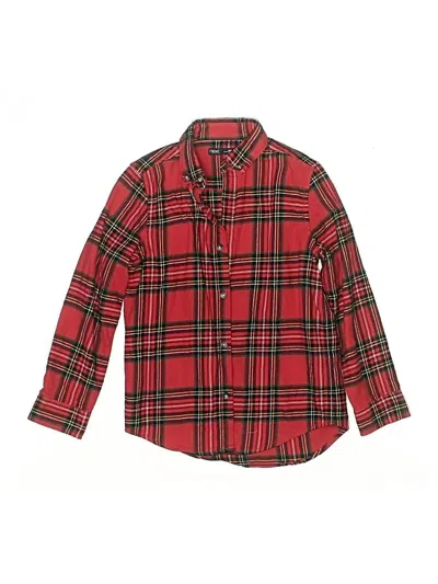 Pre-owned Next Kids' Long Sleeve Button Down Shirt In Red