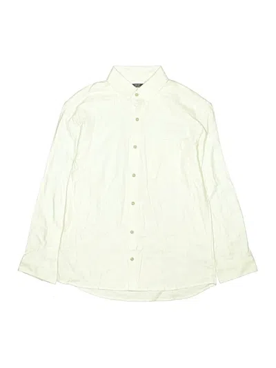 Pre-owned Next Kids' Long Sleeve Button Down Shirt In White