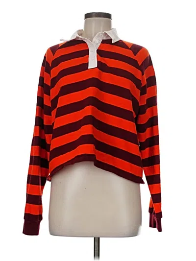 Pre-owned Next Long Sleeve Polo Shirt In Red