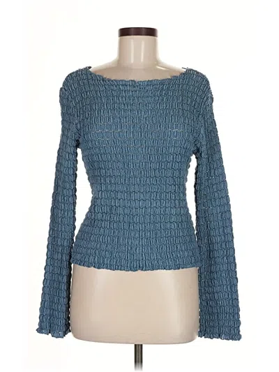 Pre-owned Next Long Sleeve Top Blue Square Neckline Tops