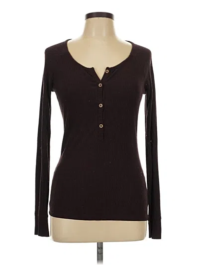 Pre-owned Next Long Sleeve Top Brown Sweetheart Neckline Tops