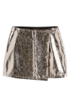 Next Metallic Faux Leather Miniskirt In Metallic