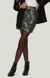 Next Metallic Floral Jacquard Miniskirt In Black