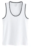 Next Monochrome Embroidered Cotton Rib Tank