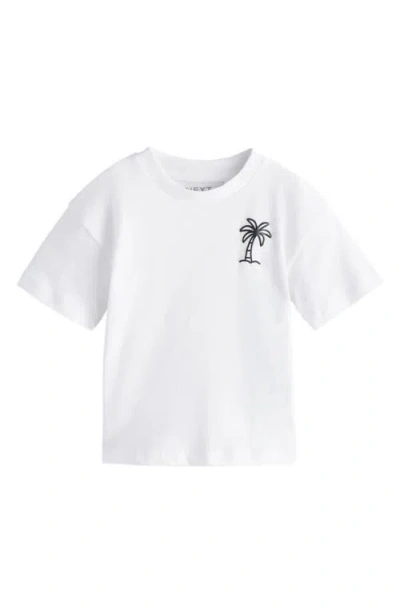 Next Kids'  Palm Tree Graphic T-shirt In White