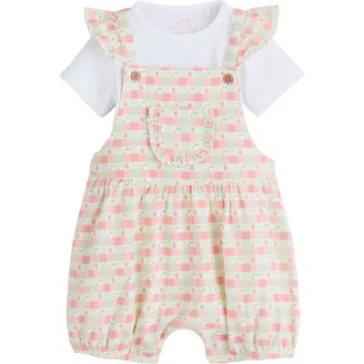 Next Babies'  Pastel Gingham Frill Romper & Bodysuit Set In Neutral