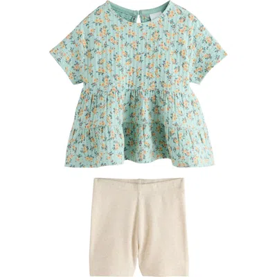 Next Kids'  Peplum Top & Shorts In Multi