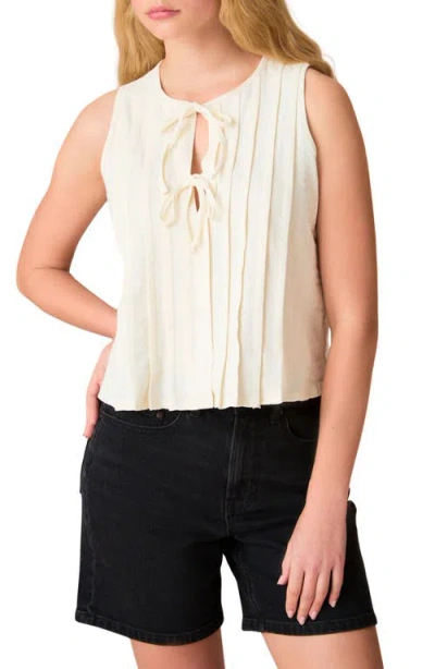 Next Pintuck Sleeveless Top In Neutral