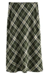 Next Plaid Maxi Skirt In Green