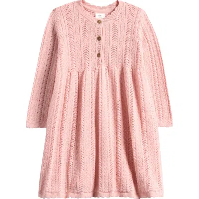 Next Babies'  Pointelle Sweater Dress In Pink