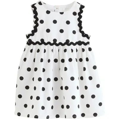 Next Kids'  Polkadot Dress In White