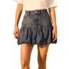 Next Puffball Denim Miniskirt In Blue