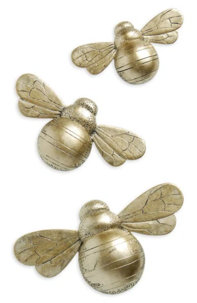 Next Set Of 3 Bee Wall Decor In Bronze