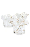 Next Set Of 3 Confetti Glass Votive Candle Holders In Grey