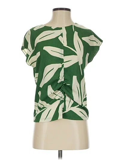 Pre-owned Next Short Sleeve Blouse In Green
