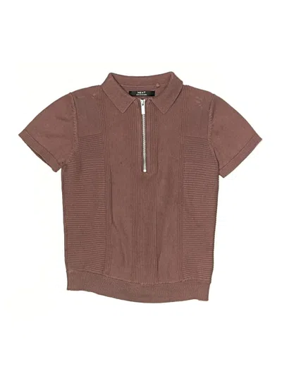 Pre-owned Next Kids' Short Sleeve Top Brown Tops
