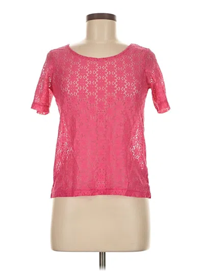 Pre-owned Next Short Sleeve Top Pink Square Neckline Tops