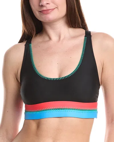 Next Slay Rem Scoop Bra With Crochet Trim In Black