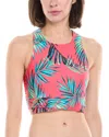 Next Static High-neck Bikini Top In Pink