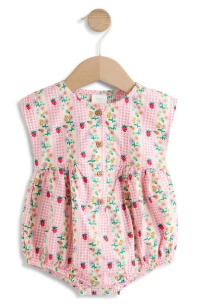 Next Babies'  Strawberry Floral Romper In Pink