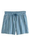Next Stripe Cotton Terry Cloth Shorts In Blue