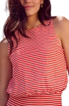 Next Stripe Sleeveless Top In Red