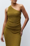 Next Texture One-shoulder Top In Green
