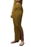 Next Textured Maxi Skirt In Green