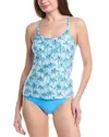 Next Third Eye 3 Rem Shirred Tankini In Blue
