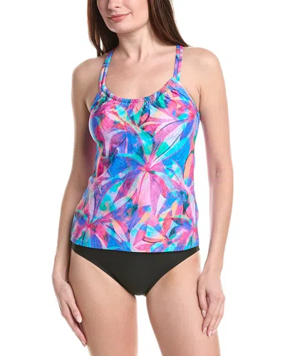Next Third Eye 3 Rem Shirred Tankini In Purple