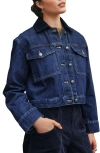 Next Two Tone Denim Jacket In Blue