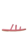 Next Woman Sandals Pink Size 11 Soft Leather In Pink