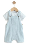 Next Woven Crinkle Short Romper In Blue