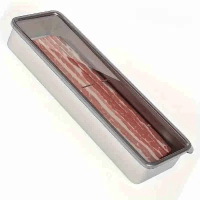 Nextee Bacon Container Stainless Steel Airtight Cheese Container Bacon Containers For Refrigerator Food Sto