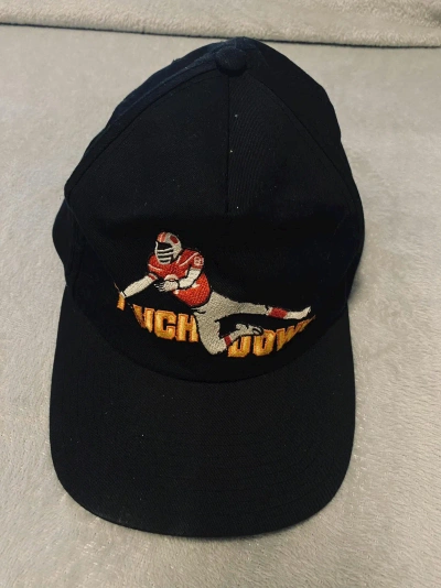 Pre-owned Nfl 94s Sportswear Touch Down Hype  Vintage Fun Cap In Black