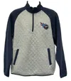 Nfl Apparel Men's Tennessee Titans 1/4-zip Pullover In Grey In Grey