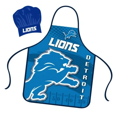 Nfl Apron & Chef Hat Set - Detroit Lions In Blue