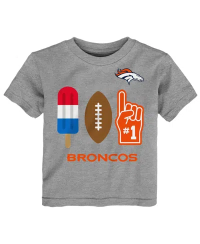 Nfl Babies' Boys' And Girls' 2t-5t Americana Pop Screen-printed Graphics T-shirt In Gray