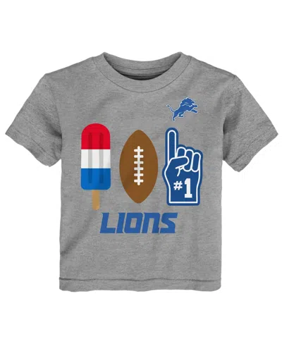 Nfl Babies' Boys' And Girls' 2t-5t Detroit Lions Americana Pop Screen-printed T-shirt In Blue
