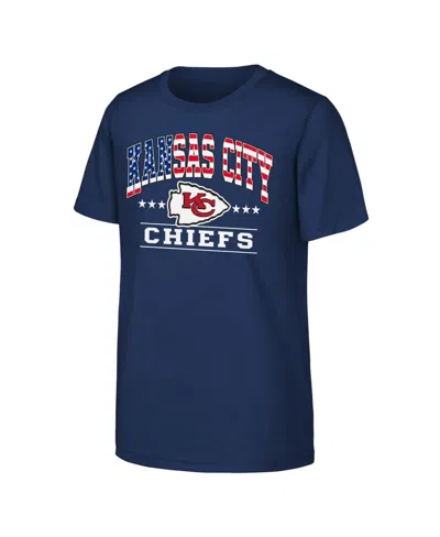 Nfl Kids' Boys' And Girls' Kansas City Chiefs Americana Graphic T-shirt In Blue