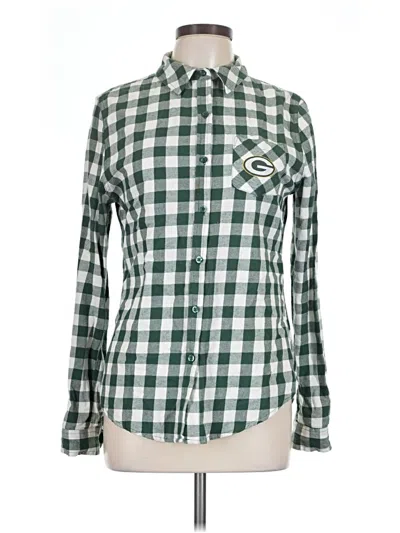 Pre-owned Nfl Long Sleeve Button Down Shirt In Green