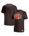 Nfl Properties Men's Nfl X Staple Black Cleveland Browns Lockup Logo Short Sleeve T-shirt In Black