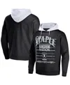 Nfl Properties Men's Nfl X Staple Black Las Vegas Raiders Oversized Gridiron Vintage-like Wash Pullover Hoodie In Black
