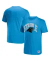 Nfl Properties Men's Nfl X Staple Blue Carolina Panthers Lockup Logo Short Sleeve T-shirt In Blue