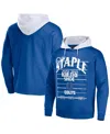 Nfl Properties Men's Nfl X Staple Blue Indianapolis Colts Oversized Gridiron Vintage-like Wash Pullover Hoodie In Blue