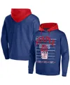Nfl Properties Men's Nfl X Staple Blue New York Giants Oversized Gridiron Vintage-like Wash Pullover Hoodie In Blue