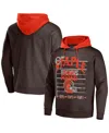 Nfl Properties Men's Nfl X Staple Brown Cleveland Browns Oversized Gridiron Vintage-like Wash Pullover Hoodie In Brown