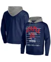 Nfl Properties Men's Nfl X Staple Navy New England Patriots Oversized Gridiron Vintage-like Wash Pullover Hoodie In Navy