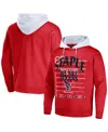 Nfl Properties Men's Nfl X Staple Red Houston Texans Oversized Gridiron Vintage-like Wash Pullover Hoodie In Red